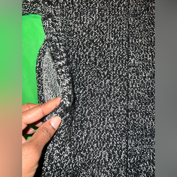 100% Wool Everlane Black and White Zip-Up Sweater size XS - Picture 7 of 8